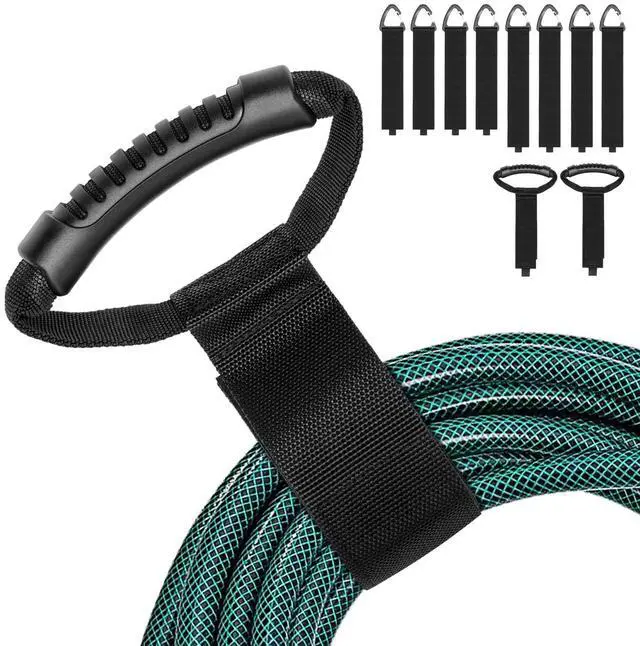 Main image of Extension Cord Holder Organizer(10Pack), Extension Cord Hanger for Garage Organization and Storage, 4-pk 16",2-pk17 and 4-pk 22" Heavy Duty Storage Straps, Garage Gadgets for Men (10, Black)