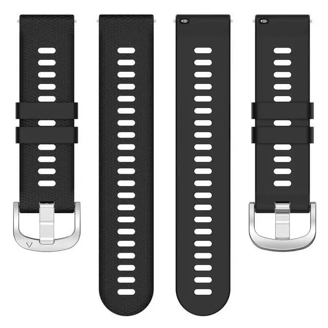 Alt view image 3 of 7 - For Garmin Forerunner 265S Replacement Band 18mm Replacement Wrist Watch Strap Band For Garmin Forerunner 265S/255S/255S Music(Silicone Black)