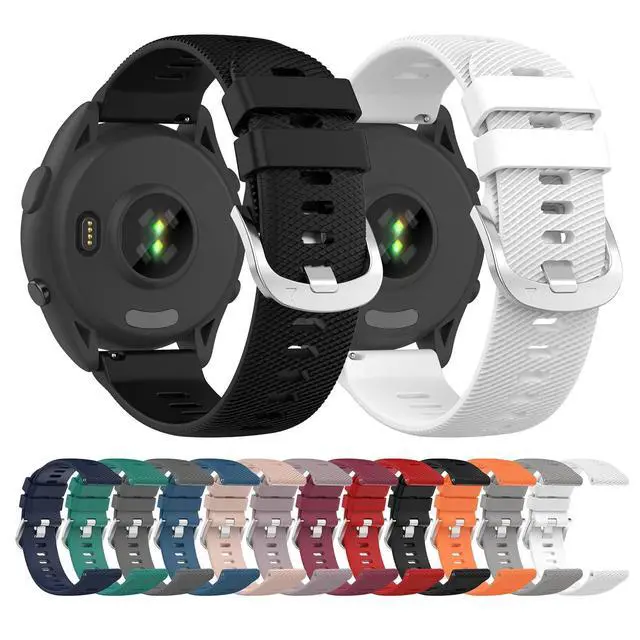 Alt view image 5 of 7 - For Garmin Forerunner 265S Replacement Band 18mm Replacement Wrist Watch Strap Band For Garmin Forerunner 265S/255S/255S Music(Silicone Black)