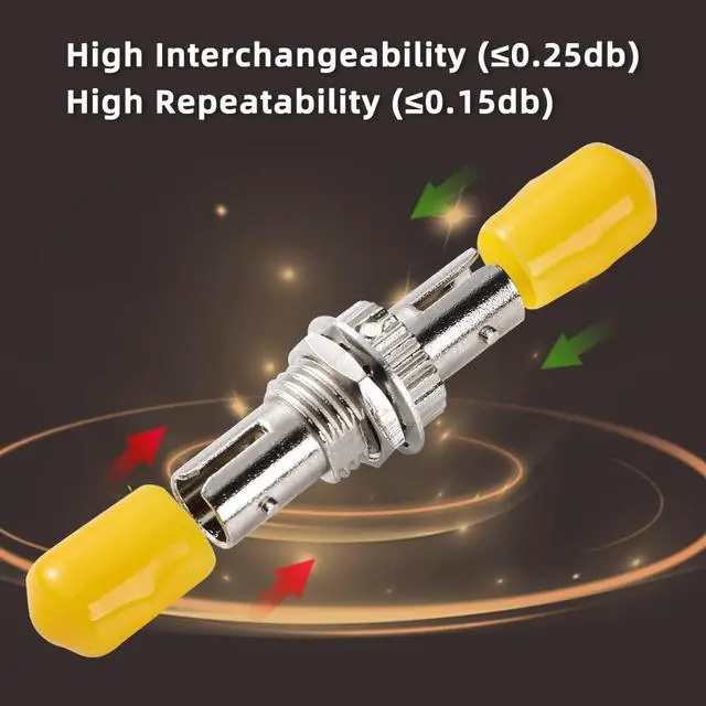 Alt view image 2 of 7 - 50PCS ST to ST Fiber Optical Coupler D Type Simplex Adapter Cable Connector
