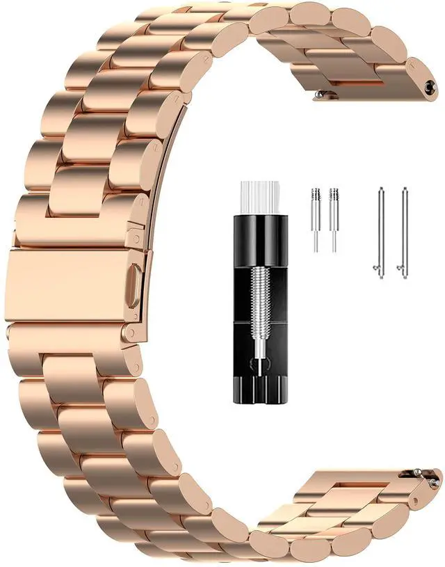 Main image of 20MM Bands Compatible with MorePro AIR 2/for iTouch Air 3 40MM/for iTouch/for iTech Fusion 2/2S/2R Smartwatch, Replacement Metal Bracelet Premium Solid Stainless Steel Watch Band Strap Wristbands
