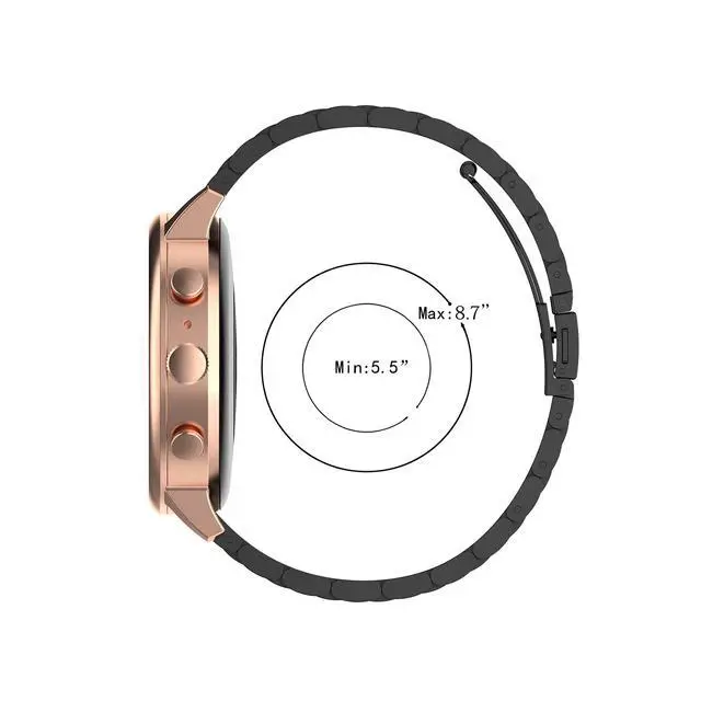 Alt view image 4 of 7 - 20MM Bands Compatible with MorePro AIR 2/for iTouch Air 3 40MM/for iTouch/for iTech Fusion 2/2S/2R Smartwatch, Replacement Metal Bracelet Premium Solid Stainless Steel Watch Band Strap Wristbands