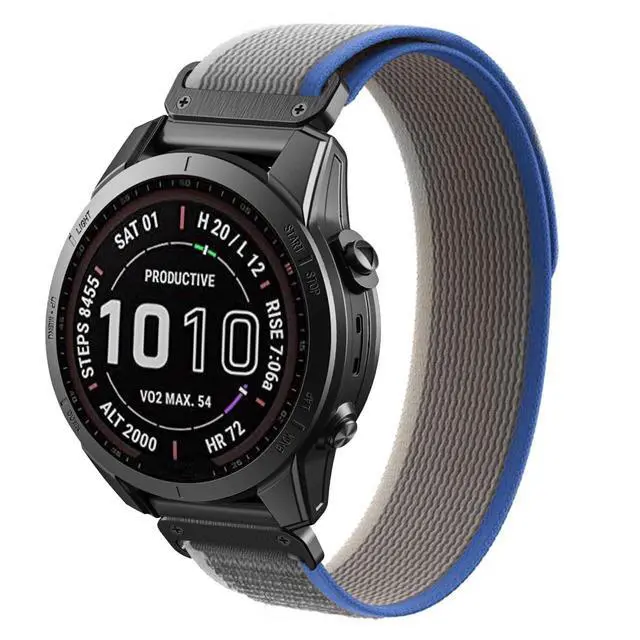 Alt view image 2 of 6 - 26mm watch band for garmin fenix 7x sapphire solar fenix 6x pro solar fenix 5x 3 hr quick release fit Nylon watch strap replacement for garmin epix 2 pro sapphire 51mm Descent MK1/2/2i
