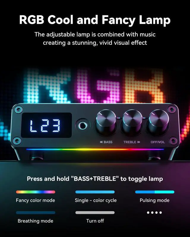 Alt view image 2 of 6 - G12D Bluetooth 5.3 Stereo Amplifier,200W Mini Class D Amp with USB Flash Drive/RCA Input,3.5mm Headphone Output and Remote Control,Suitable for Home Stereo Amplifier and Active Speakers
