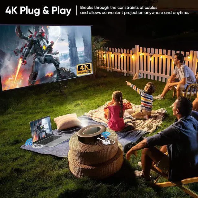 Alt view image 3 of 7 - Wireless HDMI Transmitter and Receiver, Wireless HDMI Extender, Plug & Play | 4K 30Hz| Stream from PC/Laptop/Projector to Monitor/TV| 328FT Long Range| for Business/Conference/Home Theater