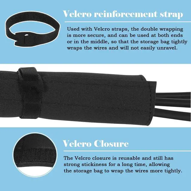 Alt view image 5 of 7 - Trolling Motor Cable Organizer Sleeve, 60" L Black Neoprene Troll Sleeve Trolling Motor Wire Cover Wire Storage Bag/Wire Finishing