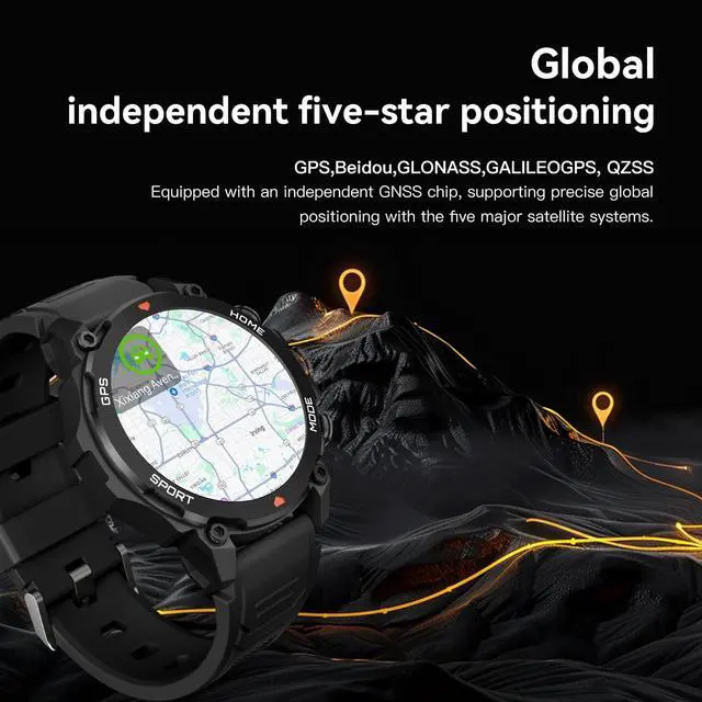 Alt view image 3 of 6 - Smart Watch for Men Women with GPS Fitness Tracker Smartwatch 1.43 AMOLED Screen, 5ATM Waterproof, 450mAh Large Battery, Answer/Make Call, 24/7 Sleep Tracking, Compatible for Android iOS