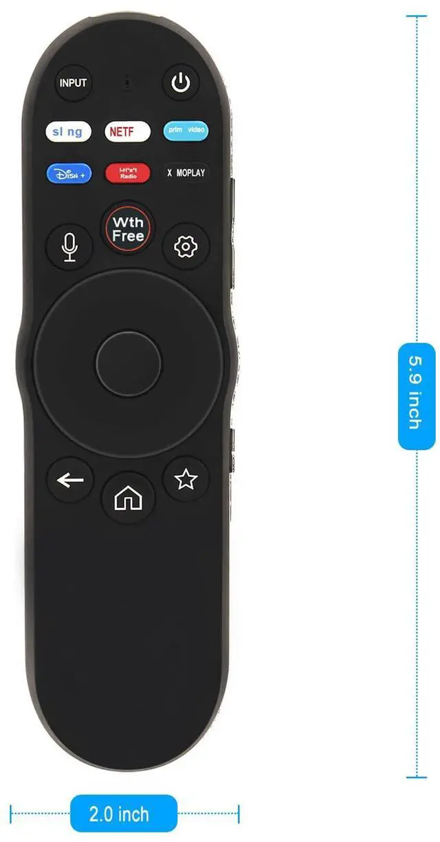 Alt view image 5 of 6 - XRT270 Voice Replacement Remote Applicable for Vizio Smart TV M55Q6-L4 | M65Q6-L4 M75Q6-L4 M43Q6M-K04 M55Q6M-K01 M65Q6M-K04 M70Q6M-K03 M75Q6M-K03 M50QXM-K01 M65QXM-K03 M75QXM-K03 M43Q6-J04 M50Q6-J01