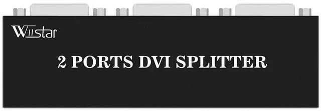 Main image of DVI Splitter 1 in 2 Out 2 Port DVI Distribution Video Splitter 1x2 | Resolution Up to 1080P for PC Laptop DVR Projector HDTV