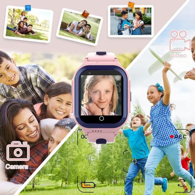 Alt view image 5 of 6 - Wonlex 4G GPS Smart Watch for Kids, 1.4" Touch Screen Kids Smartwatch with SIM Card, Boys and Girls Phone Watch with SOS, Camera, Pedometer, Alarm, Music Player, Whatsapp