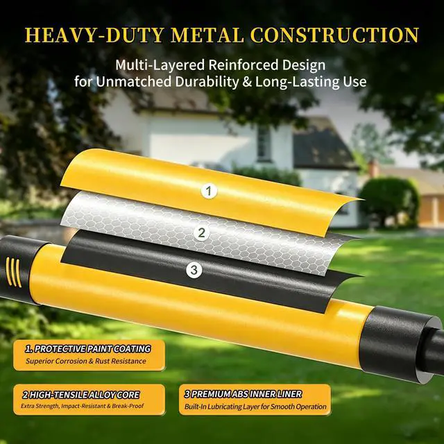 Alt view image 7 of 7 - Diatomaceous Earth Powder Duster with 4 FT Adjustable Extension Pole, Hand Pump Powder Applicator Dispenser Sprayer for Garden & Home Pest Control, Anti-Clogging, Yellow