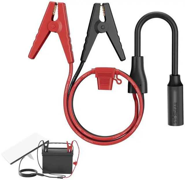 Main image of Starink Mini 12V Adapter, Alligator Clips to DC Cable Adapter 12-48V Input for Starlink Mini, 12AWG DC Power Cable with 20A Fuse Protection, DC5521 Female Connector for RV, Boat, Car Battery