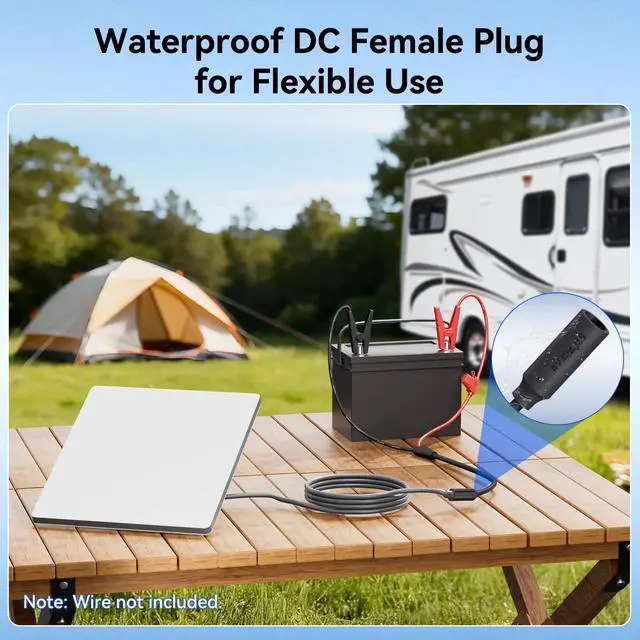 Alt view image 6 of 6 - Starink Mini 12V Adapter, Alligator Clips to DC Cable Adapter 12-48V Input for Starlink Mini, 12AWG DC Power Cable with 20A Fuse Protection, DC5521 Female Connector for RV, Boat, Car Battery
