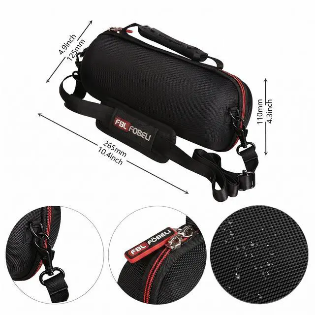 Alt view image 6 of 6 - Hard Carrying Case for JBL Charge 4 / Charge 5 Waterproof Bluetooth Speaker, Protective Bag with Shoulder Strap