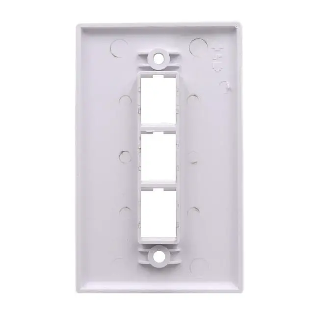 Alt view image 5 of 6 - 3 Ports Wall Plate, 1 Ports 4K@60Hz HDMI 1 Port USB 3.1 C 1 Port Cat6 RJ45 Female to Female Module Keystone Outlet Socket