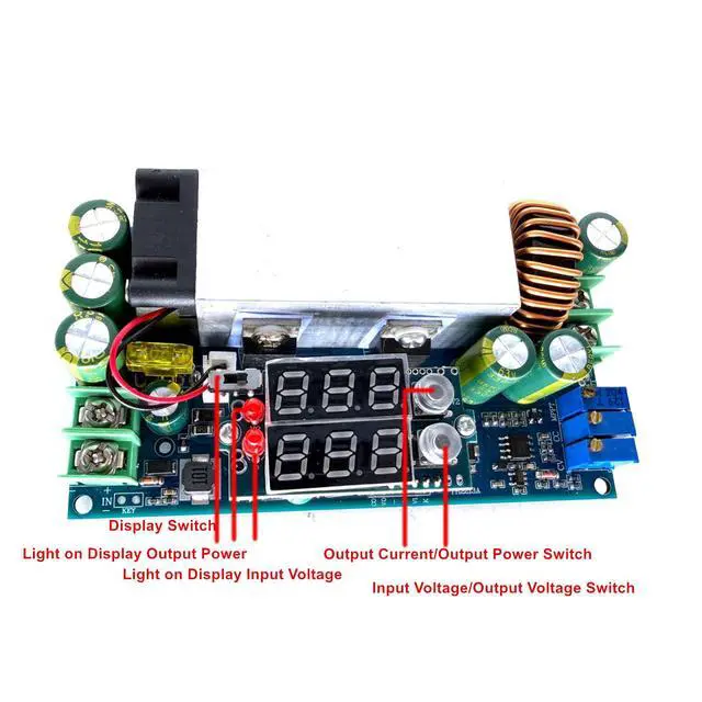 Alt view image 2 of 7 - DC-DC 10-75V to 2-60V Digital Step Down Module MPPT Solar Charging Module 15A/20A Adjustable Buck Converter Voltage Regulator with Digital