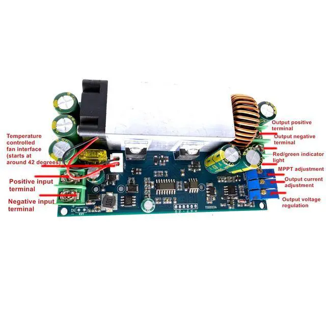 Alt view image 3 of 7 - DC-DC 10-75V to 2-60V Digital Step Down Module MPPT Solar Charging Module 15A/20A Adjustable Buck Converter Voltage Regulator with Digital
