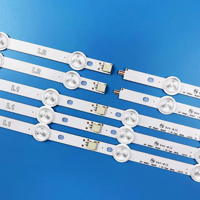 Alt view image 5 of 6 - 10 Pieces LED Backlight Strips for LG 42-inch TV 42LN5100 42LN5400 42LN5700 42LN542V 42LN575S 42LA620V 42LN570S 42LA621S LC420DUE