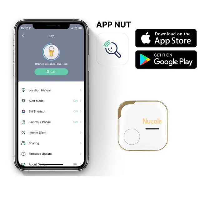 Alt view image 2 of 6 - Nut Pro Key Finder Tag, Bluetooth Tracker Item Locator - Both iOS and Android Compatible for Keys Wallets or Backpacks and Tablets