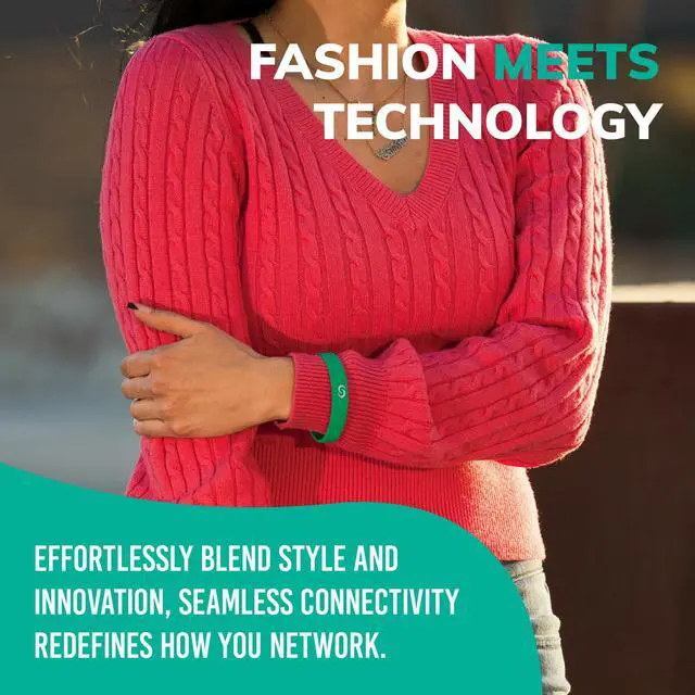 Alt view image 4 of 6 - Smart Silicone Digital Business Card Wristband with Tap to Share | Premium Quality, QR Code Profile, App-Free Smart Wristband for Networking