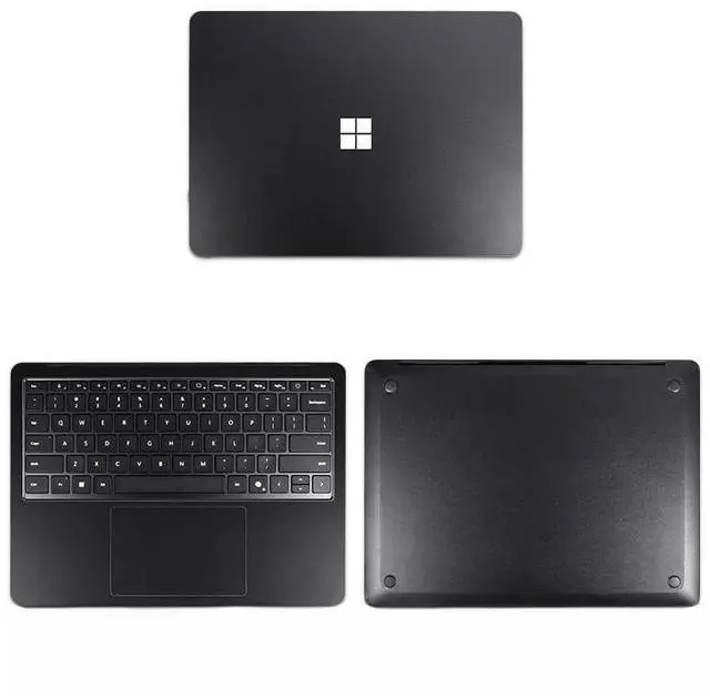 Main image of Skin for Microsoft Surface Laptop 7 (15 inch, 2024 Model 2037) - Full Body Vinyl Wrap Decal Sticker - Anti-Scratch & Abrasion Resistant Protective Cover - Black