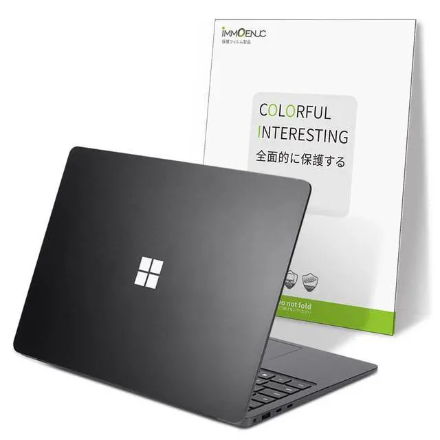 Alt view image 2 of 6 - Skin for Microsoft Surface Laptop 7 (15 inch, 2024 Model 2037) - Full Body Vinyl Wrap Decal Sticker - Anti-Scratch & Abrasion Resistant Protective Cover - Black