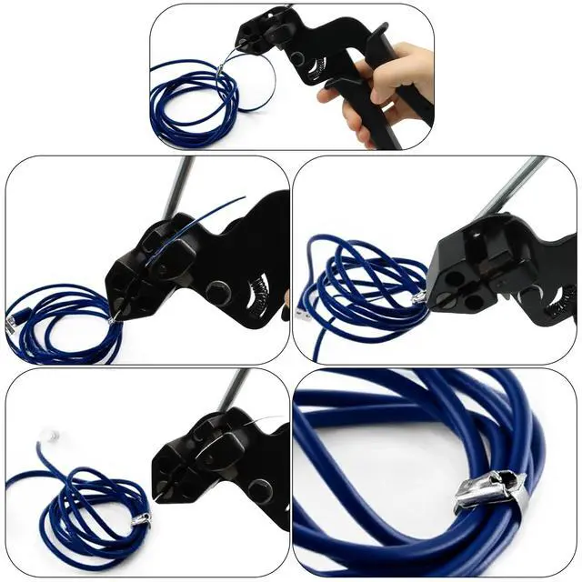 Alt view image 4 of 5 - Stainless Steel Cable Tie Gun | Special Tool For Fastening and Cutting Steel Zip Ties, For Repair Fence, Pipe Wrap, Outdoor Bundling