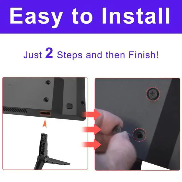 Alt view image 6 of 7 - TV Stand for Vizio TV Legs Replacement, for Vizio 32" D32H-C1 D32HN-E4 D32HN-E4 TV Stand, Base Stand with Screws and Instructions, Easy to Install