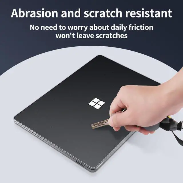 Alt view image 5 of 6 - Skin for Microsoft Surface Laptop 7 (15 inch, 2024 Model 2037) - Full Body Vinyl Wrap Decal Sticker - Anti-Scratch & Abrasion Resistant Protective Cover - Black