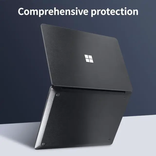 Alt view image 4 of 6 - Skin for Microsoft Surface Laptop 7 (15 inch, 2024 Model 2037) - Full Body Vinyl Wrap Decal Sticker - Anti-Scratch & Abrasion Resistant Protective Cover - Black