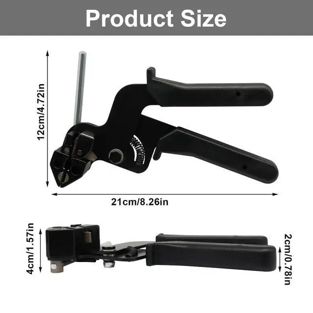 Alt view image 3 of 5 - Stainless Steel Cable Tie Gun | Special Tool For Fastening and Cutting Steel Zip Ties, For Repair Fence, Pipe Wrap, Outdoor Bundling