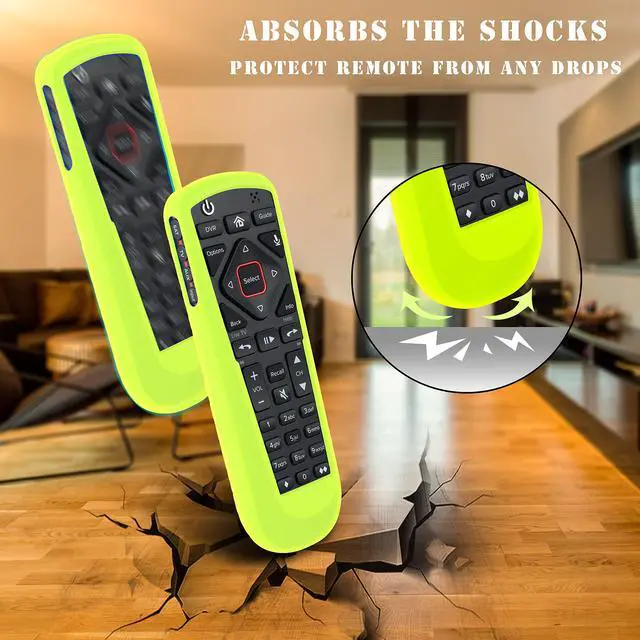 Alt view image 5 of 6 - 5 Pack Cover for Dish Network Remote, Case for Dish TV Remote Control 52.0/54.0 Replacement, Silicone Skin Sleeve Glow in The Dark Blue Green Purple Red White
