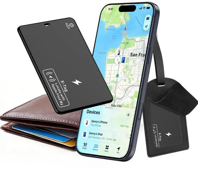 Main image of Ultra-Thin Wallet Tracker Card, Wireless Charging Recharged Tracker, Keys Finder & Item Locator for Keys, Bags, Wallet, Passport