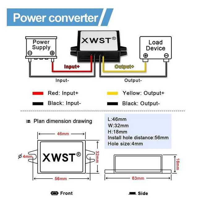 Alt view image 4 of 7 - DC/DC Converter Regulator 36V 48V Step Down to 12V 2A 24W Reducer Buck Power Converter Waterproof Module Transformer for Golf Cart Club Car