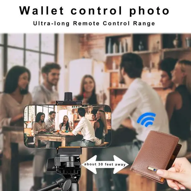 Alt view image 3 of 6 - Smart Wallets Anti Lost Tracker Finder Leather Bifold Men Wallet Brown,Bifold Wallet