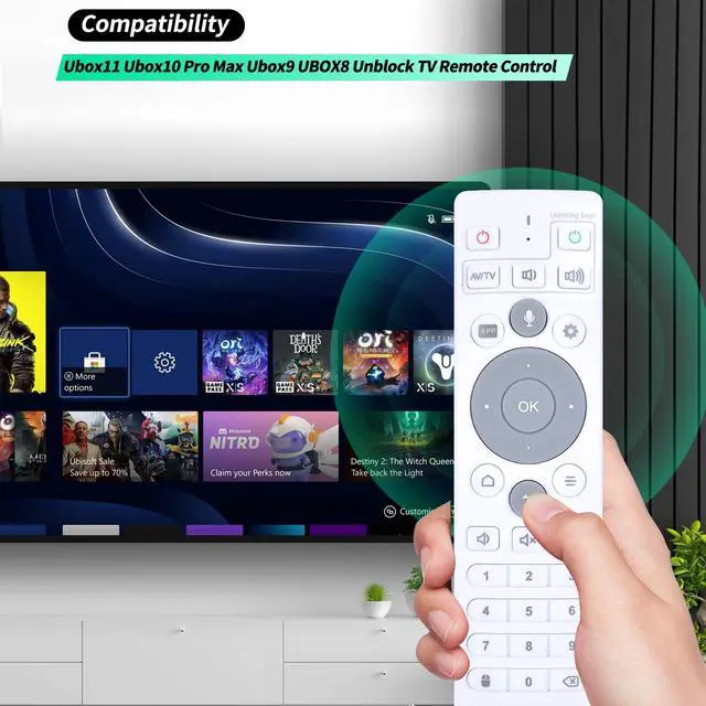 Alt view image 2 of 7 - New Voice Replacement Remote Control for Ubox TV Set-Top Box Remote Control, Compatible with Ubox10 Ubox11 Ubox12 UB11 UB10 UB12