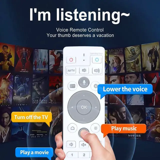 Alt view image 3 of 7 - New Voice Replacement Remote Control for Ubox TV Set-Top Box Remote Control, Compatible with Ubox10 Ubox11 Ubox12 UB11 UB10 UB12