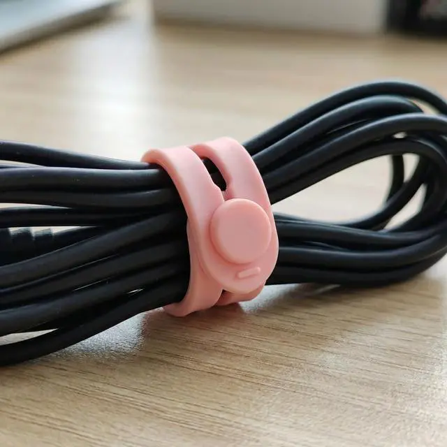 Alt view image 3 of 5 - 56 Pcs Multicolor 3.15 Inch Silicone Cable Ties Reusable Cord Straps Multipurpose Elastic Cable Organizer for Bundling Fastening Earphone Phone Charger Home Office School