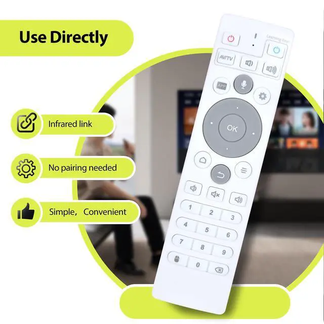 Alt view image 2 of 7 - Replacement Remote Control Intended for Ubox TV Set-Top Box Remote Control with Voice Function, Compatible with Ubox10 Ubox11 Ubox12 UB11 UB10 UB12