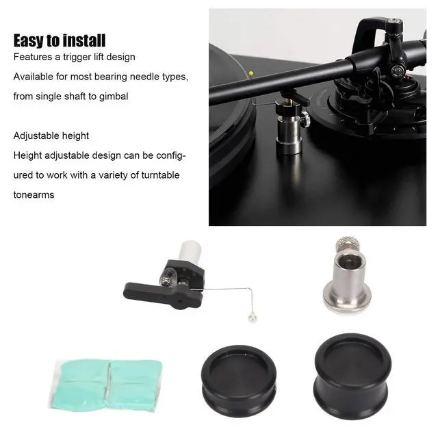 Alt view image 3 of 6 - Automatic Tonearm Arm Lifter, Professional High End Tonearm Safety Raiser for Turntable Disc, Turntable Record Player Arm Lifter, Adjustable Height