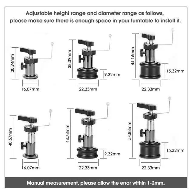 Alt view image 4 of 6 - Automatic Tonearm Arm Lifter, Professional High End Tonearm Safety Raiser for Turntable Disc, Turntable Record Player Arm Lifter, Adjustable Height