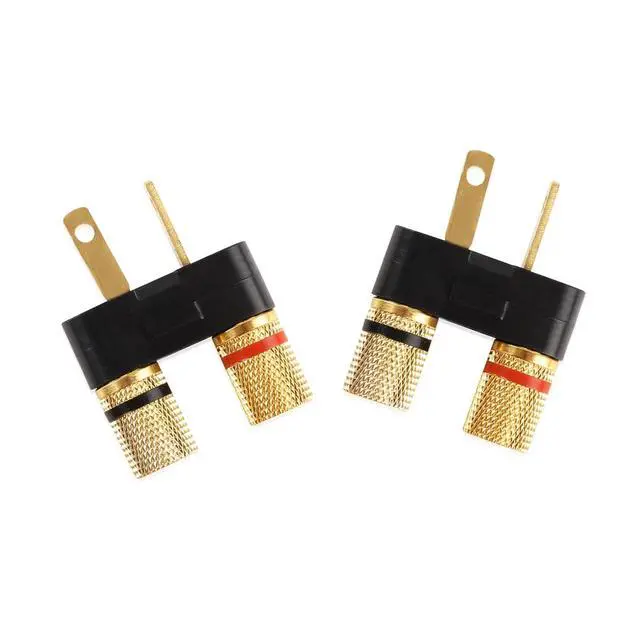 Alt view image 6 of 7 - 2Pcs Vintage Receiver Speaker Banana Jack Plug Connectors | Fit for Pioneer Speaker SX-626 727 820 828 990 6000,Dual Connection Design,Speaker Wire Or Standard 4mm Banana Plugs