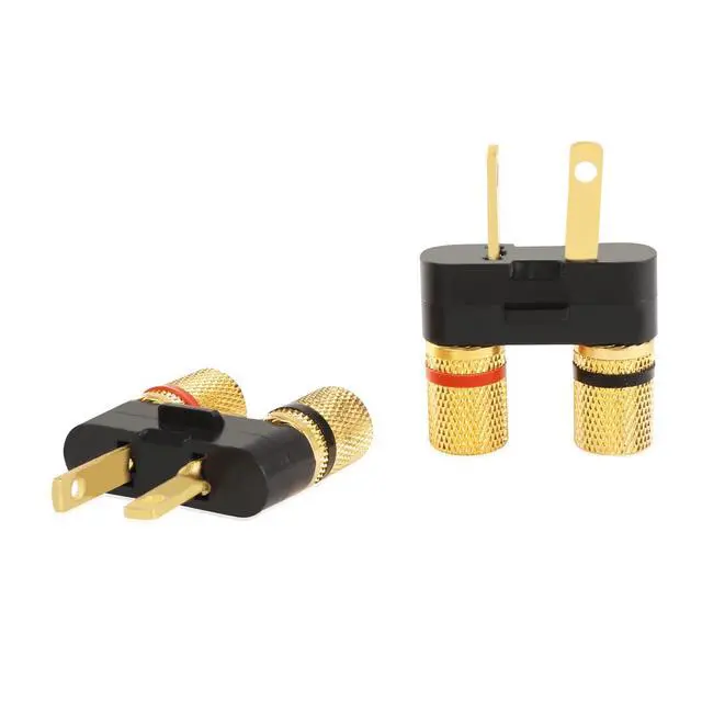 Alt view image 7 of 7 - 2Pcs Vintage Receiver Speaker Banana Jack Plug Connectors | Fit for Pioneer Speaker SX-626 727 820 828 990 6000,Dual Connection Design,Speaker Wire Or Standard 4mm Banana Plugs