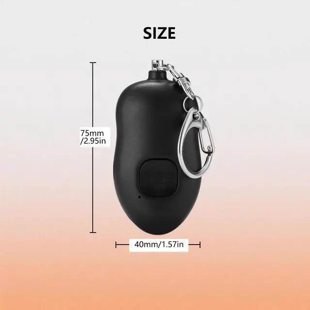 Alt view image 4 of 6 - 130dB Portable Personal Alarm 2-Pack for Self Defense, Rechargeable Keychain with Strobe Light, USB-C Charging SOS Siren for Women, Elderly, Teens, College Students (Black+Black)