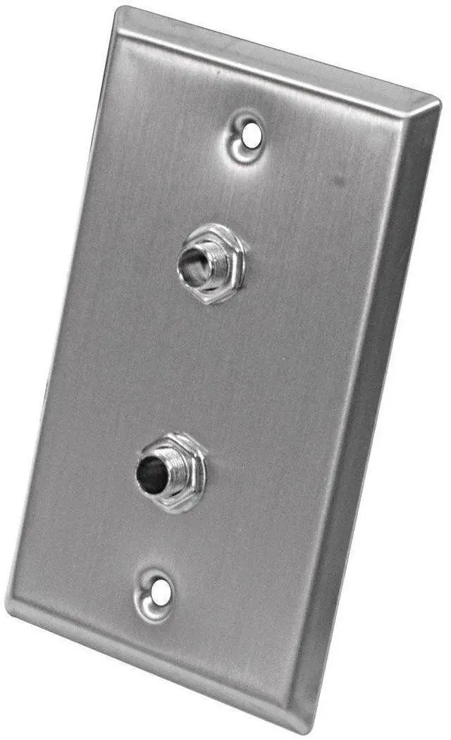 Main image of SA-PLATE20 Stainless Steel Wall Plate with Dual 1/4-Inch TS Mono Jacks