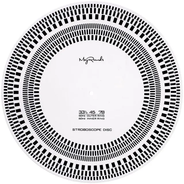 Main image of Turntable Strobe Disc Stroboscope Mat, 12" LP Turntables Calibration Disc | Rotational Speed Detection for All Vinyl Record Players