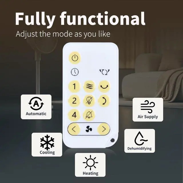 Alt view image 6 of 7 - Replacement Remote Control Intended for IRIS Woozoo Globe Multi-Directional 5-Speed Oscillating Fan