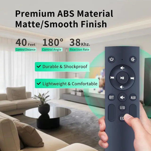 Alt view image 5 of 7 - New Remote Control fit for Vilinice Topvision 50W 5.0 Sound Bar SS03, SS01, SD02, Yenjuty SD03 SoundBar Controller