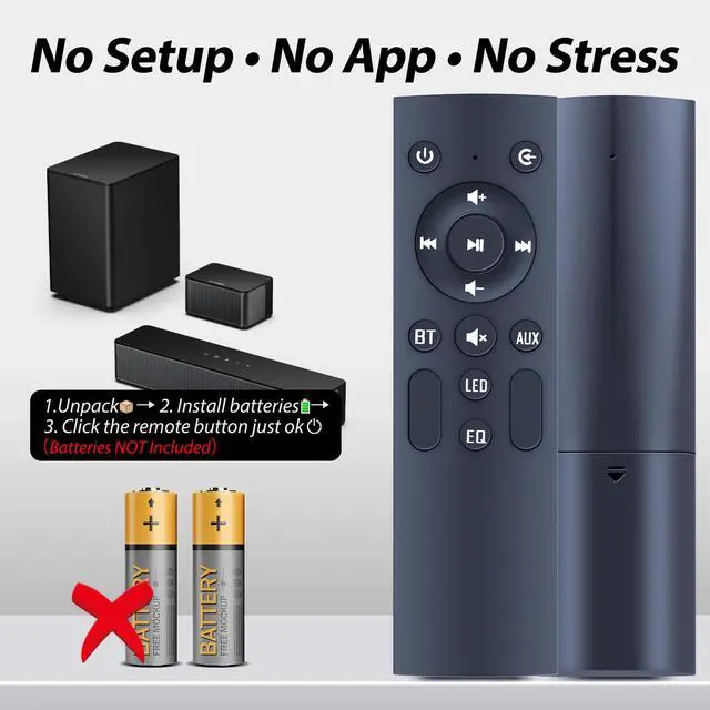 Alt view image 7 of 7 - New Remote Control fit for Vilinice Topvision 50W 5.0 Sound Bar SS03, SS01, SD02, Yenjuty SD03 SoundBar Controller
