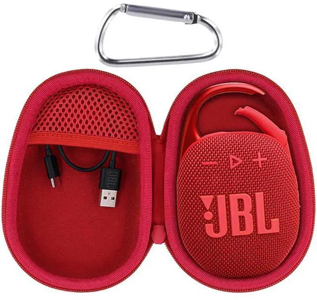 Main image of Hard Case for JBL Clip 5 Speaker, Red | EVA case construction, Water-resistant design, Dust-resistant design, Protective case only